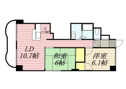 ビラ・サンライト第2 0307｜北海道札幌市東区伏古八条３丁目(賃貸マンション2LDK・3階・58.71㎡)の写真 その2