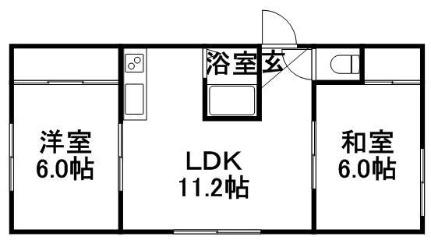 ルーブル壱番館 203｜北海道札幌市東区北三十七条東１４丁目(賃貸マンション2DK・2階・42.68㎡)の写真 その2