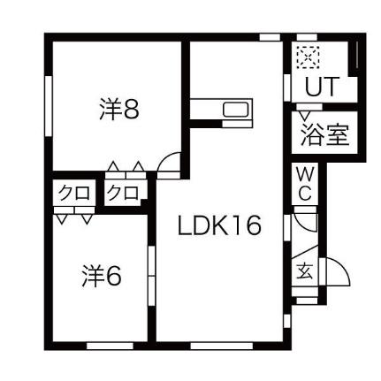 エクセル本町 101｜北海道札幌市東区本町二条３丁目(賃貸アパート2LDK・1階・61.89㎡)の写真 その2