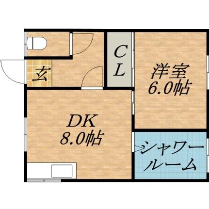 眞鶴荘 105｜北海道札幌市東区東苗穂一条２丁目(賃貸アパート2DK・1階・34.65㎡)の写真 その2