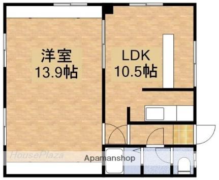 パークハイツ北野Ａ 106｜北海道札幌市清田区北野三条２丁目(賃貸アパート1LDK・2階・45.64㎡)の写真 その2