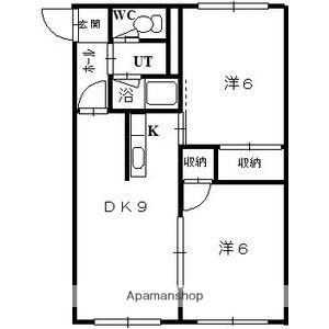 北海道札幌市豊平区平岸六条９丁目(賃貸マンション2DK・3階・40.50㎡)の写真 その2