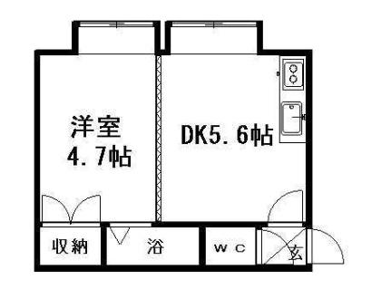 森住販美園マンション 7｜北海道札幌市豊平区美園七条１丁目(賃貸アパート1DK・3階・24.87㎡)の写真 その2