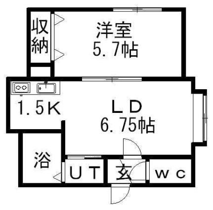 セブネイト月寒 103｜北海道札幌市豊平区月寒西四条１０丁目(賃貸アパート1LDK・1階・31.00㎡)の写真 その2