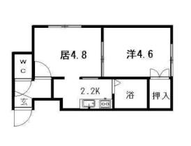 プライムコート 202 ｜ 北海道札幌市豊平区美園十二条６丁目（賃貸アパート1DK・2階・26.70㎡） その2