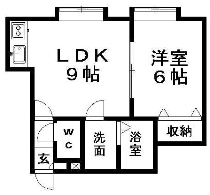 アークガーデン西岡 202 ｜ 北海道札幌市豊平区西岡五条２丁目（賃貸アパート1LDK・2階・33.70㎡） その2