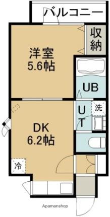 カトレアハウス 101｜北海道函館市日吉町１丁目(賃貸アパート1DK・1階・25.01㎡)の写真 その2