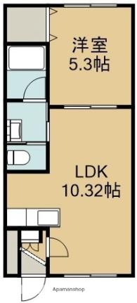 ルカ的場 302｜北海道函館市的場町(賃貸マンション1LDK・3階・34.42㎡)の写真 その2