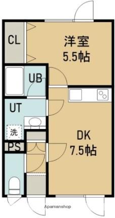 エクレールI 205｜北海道函館市昭和４丁目(賃貸アパート1DK・2階・33.06㎡)の写真 その2