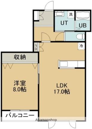 カーサクレスト 102｜北海道北斗市東浜１丁目(賃貸アパート1LDK・1階・57.85㎡)の写真 その2