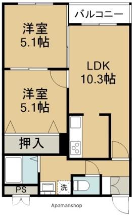 ル・ノール人見町 502｜北海道函館市人見町(賃貸マンション2LDK・5階・47.01㎡)の写真 その2