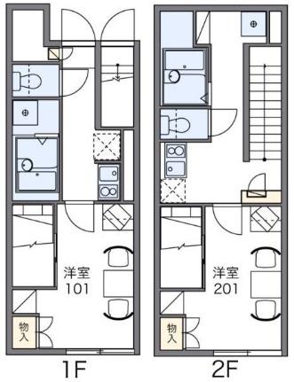 レオパレスひまわりII 106｜北海道函館市赤川町(賃貸アパート1K・1階・23.31㎡)の写真 その2
