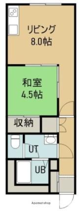 本町ハイツタイプI 307｜北海道函館市本町(賃貸マンション1LDK・3階・39.60㎡)の写真 その2