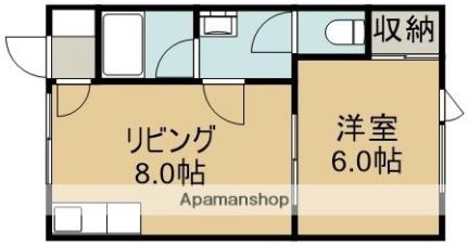 コンフレール富岡 105｜北海道函館市富岡町２丁目(賃貸アパート1DK・2階・32.40㎡)の写真 その2