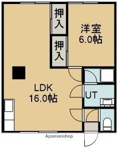 コーポ衣笠　Ｎｏ5 2-1 ｜ 北海道函館市花園町（賃貸アパート1LDK・2階・47.93㎡） その2