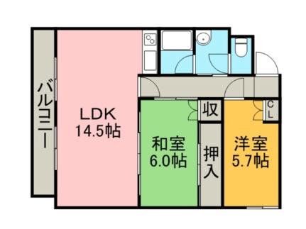 スターコートフォルティス 802｜北海道札幌市中央区南十条西８丁目(賃貸マンション2LDK・8階・57.15㎡)の写真 その2