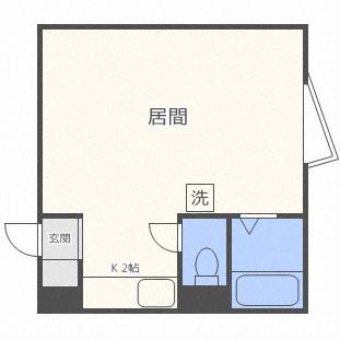 セジュールＡ 103｜北海道札幌市豊平区平岸三条１６丁目(賃貸アパート1K・2階・20.63㎡)の写真 その2