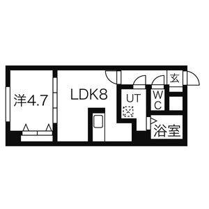 ＥーＨｏｒｉｚｏｎ山鼻 303｜北海道札幌市中央区南十三条西８丁目(賃貸マンション1LDK・3階・33.15㎡)の写真 その2