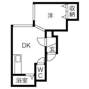 ノースペガサス参番館 105｜北海道札幌市南区澄川四条２丁目(賃貸アパート1DK・2階・28.00㎡)の写真 その2