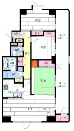 鹿友ディアプラザ旭ヶ丘 1002｜北海道札幌市中央区南十三条西２１丁目(賃貸マンション3LDK・10階・89.71㎡)の写真 その2