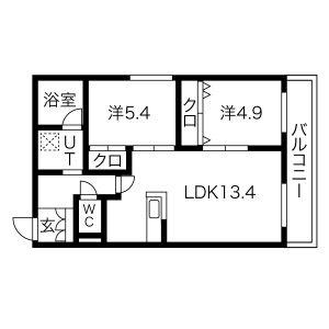 Ａｎｇｅｌｉｃ　Ｖｉｌｌａｇｅ　南23条 203｜北海道札幌市中央区南二十三条西８丁目(賃貸マンション2LDK・2階・56.70㎡)の写真 その2