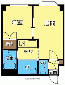 北海道札幌市豊平区平岸二条７丁目(賃貸マンション1LDK・4階・35.87㎡)の写真 その2