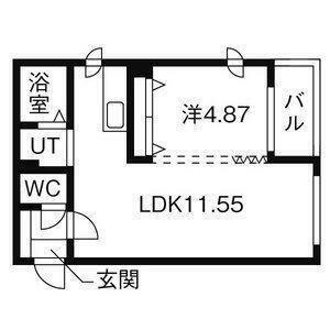 ハウスオブリザ澄川壱番館 205｜北海道札幌市南区澄川二条３丁目(賃貸マンション1LDK・2階・38.97㎡)の写真 その2