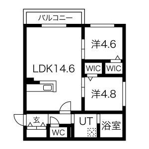 リベルタ澄川 401｜北海道札幌市南区澄川二条４丁目(賃貸マンション2LDK・4階・55.20㎡)の写真 その2