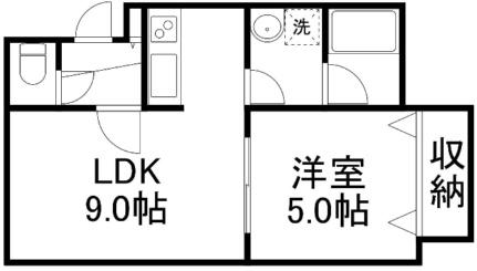 フロルドゥコルザII 103｜北海道札幌市白石区平和通１１丁目北(賃貸アパート1LDK・1階・32.80㎡)の写真 その2