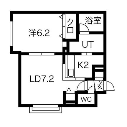 メルカートひばりが丘 402｜北海道札幌市厚別区厚別中央一条３丁目(賃貸マンション1LDK・4階・38.82㎡)の写真 その2