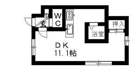 ＡＲＳ南郷I 202 ｜ 北海道札幌市白石区南郷通１丁目北（賃貸アパート1K・2階・28.21㎡） その2