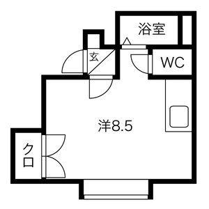 10ＢＯＸ本郷 206｜北海道札幌市白石区本郷通１０丁目南(賃貸アパート1R・2階・17.30㎡)の写真 その2