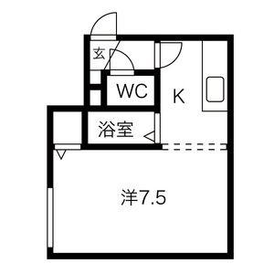 プラザイン福住Ｂ 102｜北海道札幌市豊平区福住一条３丁目(賃貸アパート1K・2階・22.68㎡)の写真 その2