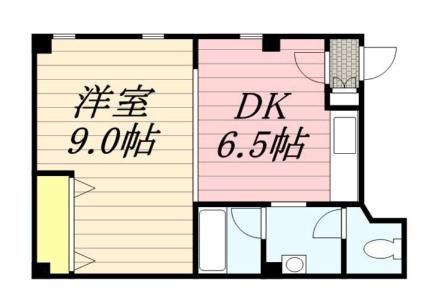 北海道札幌市白石区南郷通１４丁目北(賃貸マンション1LDK・2階・32.70㎡)の写真 その2