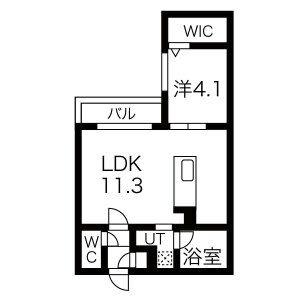 ＡＬＰＨＡ新札幌 405｜北海道札幌市厚別区厚別中央一条７丁目(賃貸マンション1LDK・4階・35.88㎡)の写真 その2