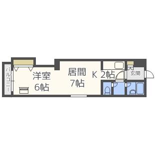 ル・クラシック13Ｂ 00408｜北海道札幌市豊平区美園一条３丁目(賃貸マンション1DK・4階・31.37㎡)の写真 その2