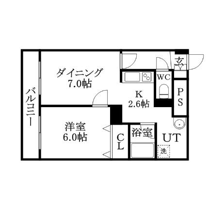 シティパレス菊水 702｜北海道札幌市白石区菊水四条２丁目(賃貸マンション1LDK・7階・39.93㎡)の写真 その2