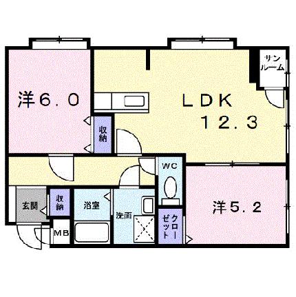 パルテール4．3 201｜北海道札幌市豊平区豊平四条３丁目(賃貸マンション2LDK・2階・56.21㎡)の写真 その2