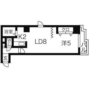 ミラバ豊平 1105｜北海道札幌市豊平区豊平二条１丁目(賃貸マンション1LDK・11階・32.41㎡)の写真 その2