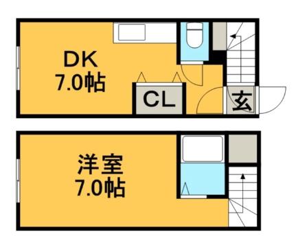 ＪＰコート南郷Ａ 103｜北海道札幌市白石区南郷通１６丁目北(賃貸アパート1LDK・2階・30.00㎡)の写真 その2