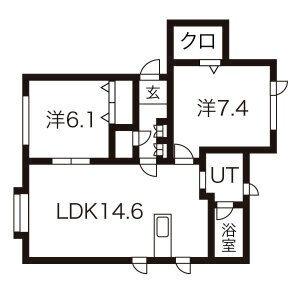 シレンハイム 202｜北海道札幌市白石区菊水元町八条２丁目(賃貸アパート2LDK・2階・63.21㎡)の写真 その2