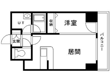 シティコート北1条 706｜北海道札幌市中央区北一条東１丁目(賃貸マンション1LDK・7階・33.85㎡)の写真 その2