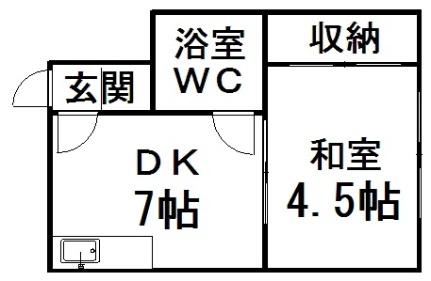 コーポアカシヤ 205｜北海道札幌市白石区東札幌六条５丁目(賃貸アパート1DK・2階・23.56㎡)の写真 その2