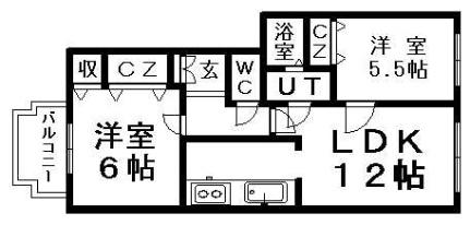 ステージ本郷 301｜北海道札幌市白石区本郷通４丁目北(賃貸アパート2LDK・3階・52.56㎡)の写真 その2