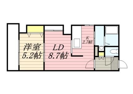 北海道札幌市中央区北三条東２丁目(賃貸マンション2LDK・8階・38.96㎡)の写真 その2