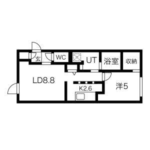 ラフィナート南平岸 203｜北海道札幌市豊平区平岸四条１２丁目(賃貸マンション1LDK・2階・39.00㎡)の写真 その2