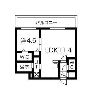 リベルタ澄川 206｜北海道札幌市南区澄川二条４丁目(賃貸マンション1LDK・2階・36.62㎡)の写真 その2