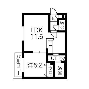 リベルタ澄川 403｜北海道札幌市南区澄川二条４丁目(賃貸マンション1LDK・4階・37.00㎡)の写真 その2