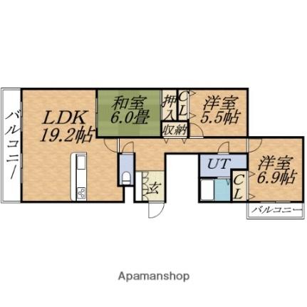 北海道札幌市中央区北一条西１７丁目(賃貸マンション3LDK・7階・82.80㎡)の写真 その2