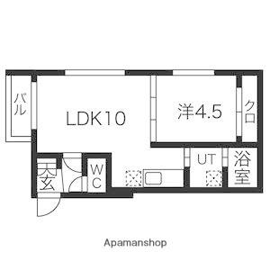 北海道札幌市中央区宮の森三条５丁目(賃貸マンション1LDK・4階・33.90㎡)の写真 その2